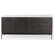 Divina White Marble And Black Metal Sideboard