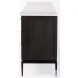 Divina White Marble And Black Metal Sideboard