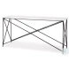 Lorlei White Marble And Gray Iron Console Table