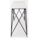 Lorlei White Marble And Gray Iron Console Table
