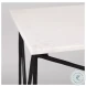Lorlei White Marble And Gray Iron Console Table
