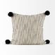 Krystal Cream and Black Pom Pom Decorative Pillow Cover