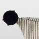 Krystal Cream and Black Pom Pom Decorative Pillow Cover
