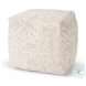 Khloe Cream Small Pouf