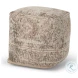 Khloe Taupe Small Pouf