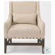 Kensington Cream Fabric Accent Chair
