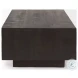 Hayden Dark Brown Wood Rectangular Coffee Table
