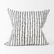 Jenna Cream and Black Print Square Decorative Pillow Cover