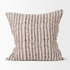 Jenna Beige and Merlot 22 x 22" Decorative Pillow Cover