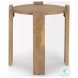 Evelyn Light Brown Round Side Table