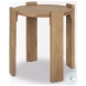 Evelyn Light Brown Round Side Table
