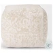 Khloe Cream Small Pouf