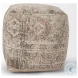 Khloe Taupe Small Pouf