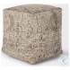Khloe Taupe Small Pouf