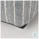 Kensie Blue Striped Large Pouf
