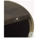 Eclipse Dark Brown Wood And Antique Brass Metal Drum Side Table
