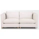 Halston Oatmeal Performance Fabric Loveseat