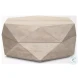 Arreto White Hexagonal Hinged Storage Small Coffee Table