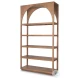 Bela Medium Brown Wood Arched Shelving Unit