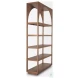 Bela Medium Brown Wood Arched Shelving Unit