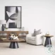 Mitchell Brown Wood And Black Metal Side Table