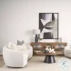 Valentina Oatmeal Curved Sofa