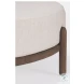 Gwynn Oatmeal Fabric And Dark Brown Ottoman