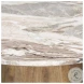 Allyson Pink Marble And Medium Brown 42" Dining Table