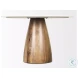 Allyson White Marble And Medium Brown 48" Dining Table