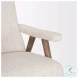 Nico Oatmeal Fabric Accent Chair