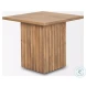 June Light Brown Wood Square Occasional Table Set