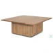 June Light Brown Wood Square Occasional Table Set