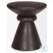 Palmera Dark Brown Wood Pedestal Accent Table