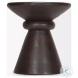 Palmera Dark Brown Wood Pedestal Accent Table