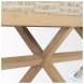 Solis Beige Woven Leather Bench