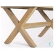 Solis Beige Woven Leather Bench