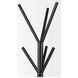 Everett Matte Black 71" Metal Shelves Coat Rack