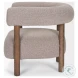 Gianna Taupe Boucle Fabric Open Back Accent Chair