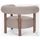 Gianna Taupe Boucle Fabric Open Back Accent Chair