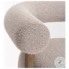 Gianna Taupe Boucle Fabric Open Back Accent Chair