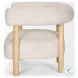 Gianna Oatmeal Fabric Open Back Accent Chair