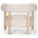 Gianna Oatmeal Fabric Open Back Accent Chair