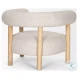 Gianna Oatmeal Fabric Open Back Accent Chair