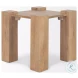 Beth Light Brown Wood Square Accent Table