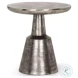 Bobbi Polished Nickel Cast Aluminum Metal Accent Table
