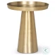 Roland Satin Brass Cast Aluminum Metal Accent Table