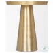 Roland Satin Brass Cast Aluminum Metal Accent Table