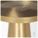 Roland Satin Brass Cast Aluminum Metal Accent Table