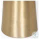 Roland Satin Brass Cast Aluminum Metal Accent Table