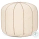Sachi Beige Stitching Pouf